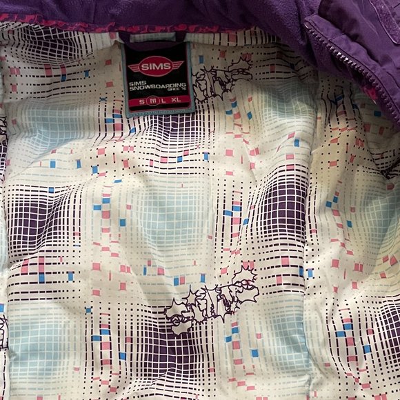 NWOT SIMS Girls Winter Snowboard Jacket, Purple. Size Medium - Picture 4 of 8